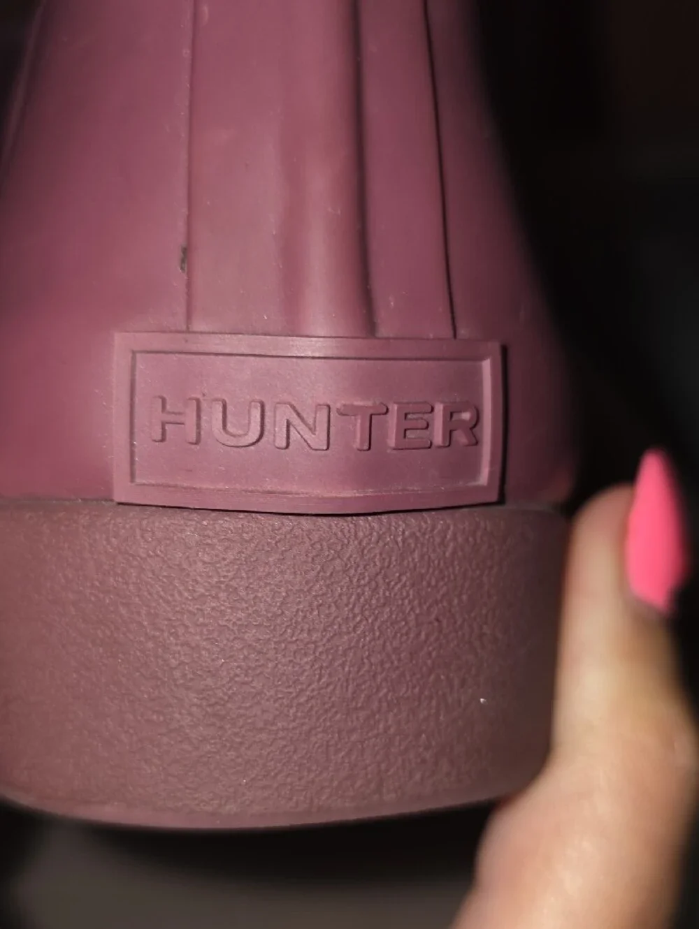 Hunter Burgundy Chelsea Rain Boots